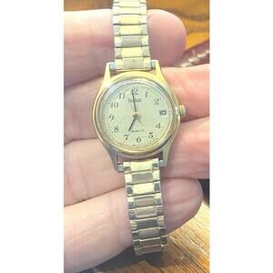 VTG Women's Gold Tone Pulsar by Seiko Watch, Expanding Band, Date